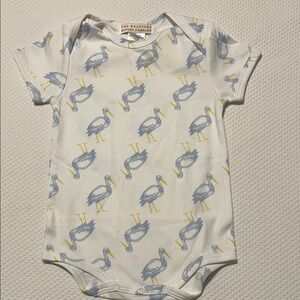 The Beaufort Bonnet Company Sir Proper Stork Wait Onesie